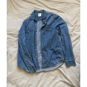 H&M DENIM Men's Casual Cotton Button Down Shirt